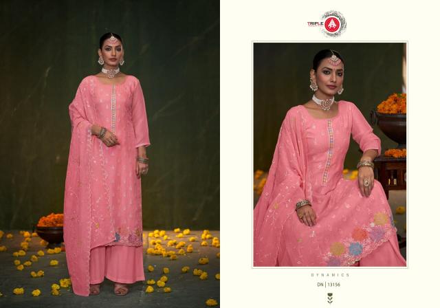 Triple Aaa Eema Fancy Dress Material Wholesale Catalog