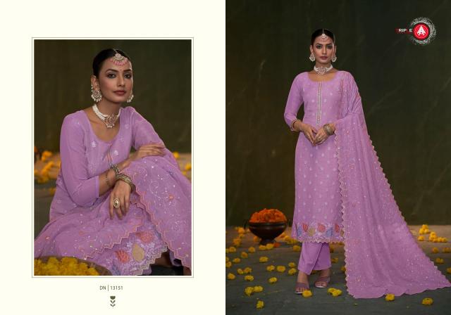 Triple Aaa Eema Fancy Dress Material Wholesale Catalog