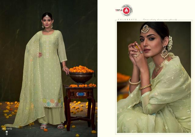 Triple Aaa Eema Fancy Dress Material Wholesale Catalog