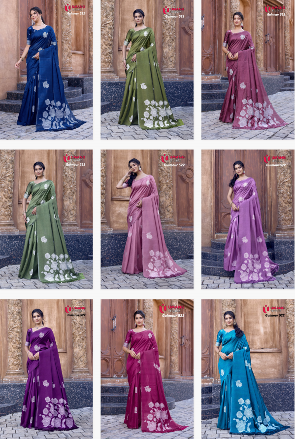 Umang Gulmour 523 Cotton Doriya Fancy Saree Wholesale Catalog