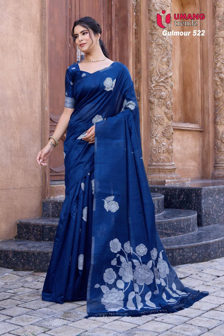 Umang Gulmour 523 Cotton Doriya Fancy Saree Wholesale Catalog