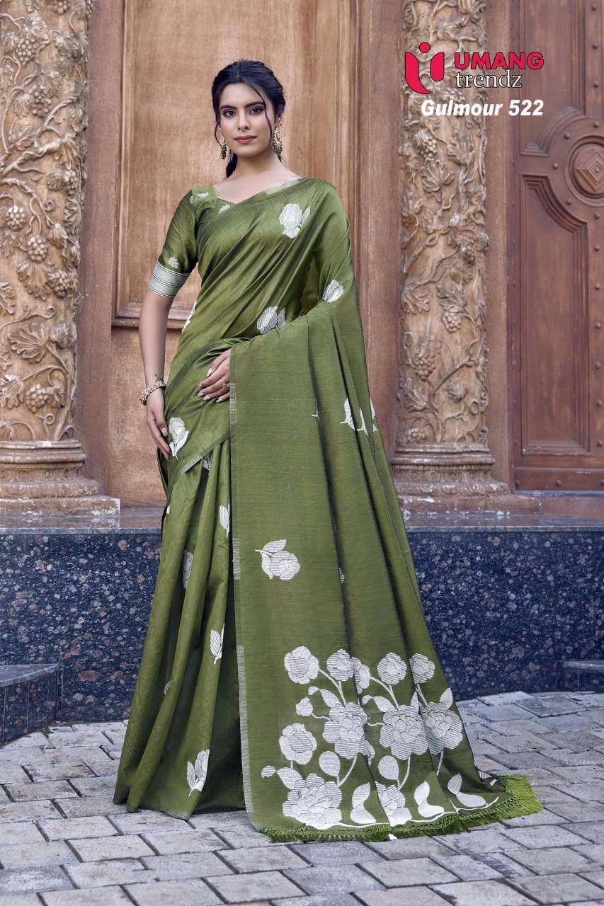 Umang Gulmour 523 Cotton Doriya Fancy Saree Wholesale Catalog