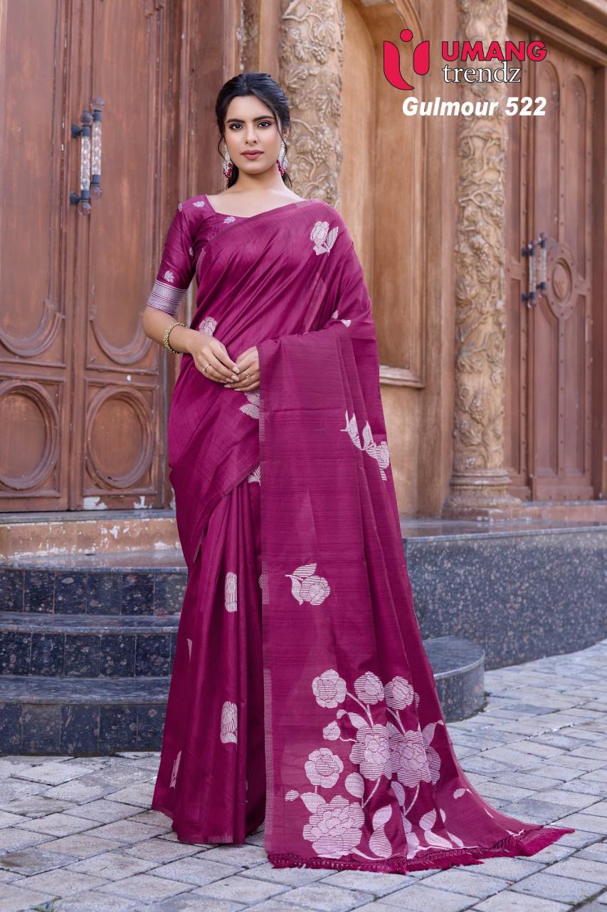 Umang Gulmour 523 Cotton Doriya Fancy Saree Wholesale Catalog