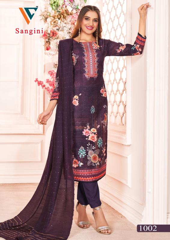 Vandana C Sangini Vol 1 Digital Printed Dress Material Wholesale Catalog