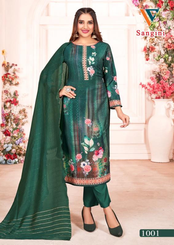 Vandana C Sangini Vol 1 Digital Printed Dress Material Wholesale Catalog
