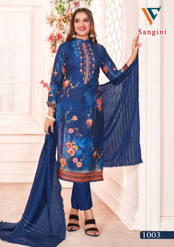 Vandana C Sangini Vol 1 Digital Printed Dress Material Wholesale Catalog