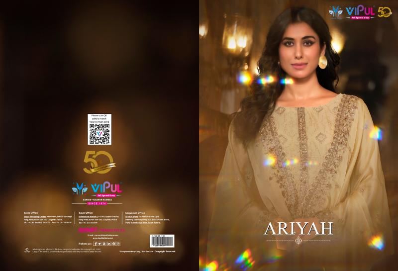 Vipul ARIYAH Dress Material Wholesale Catalog