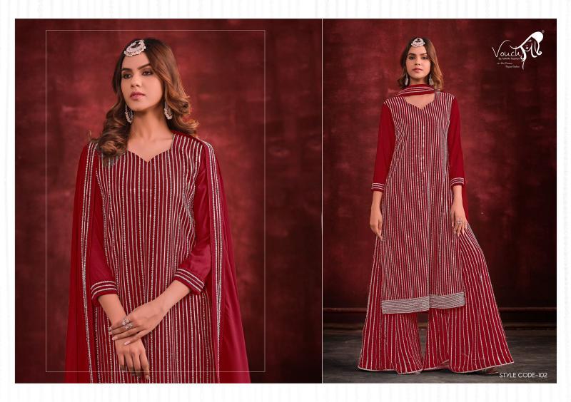 Vouch Jarkan Vol 1 Georgette Salwar Kameez Wholesale Catalog