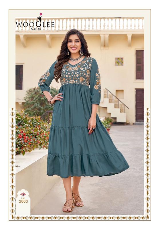 Wooglee Anchal Heavy Rayon Kurti Wholesale Catalog