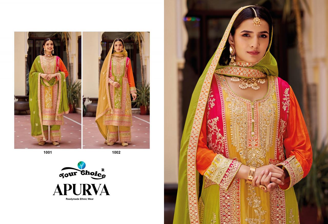 Your Choice Apurva Chinon Designer Salwar Kameez Wholesale Catalog