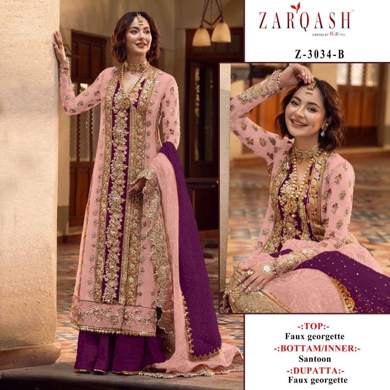 ZARQASH Z 3034 B Salwar Kameez Wholesale Catalog