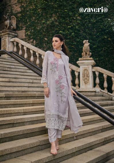 Zaveri Femina Ready Made Soft Organza Designer Salwar Kameez Wholesale Catalog