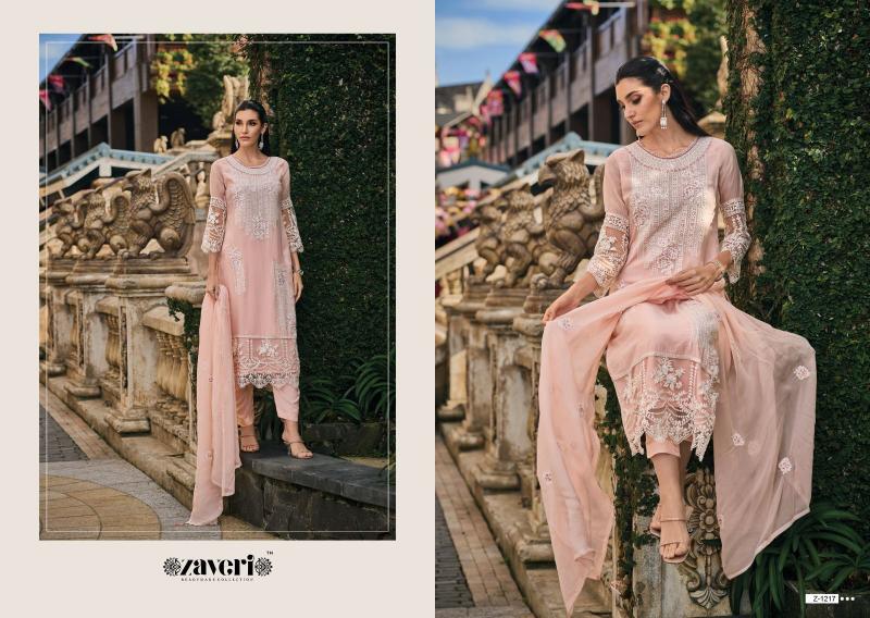 Zaveri Femina Ready Made Soft Organza Designer Salwar Kameez Wholesale Catalog