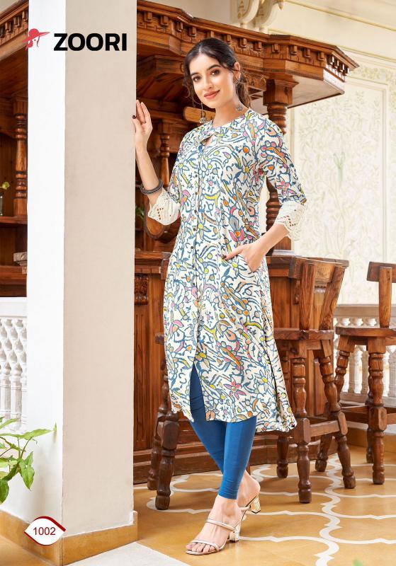 ZOORI Adhya lace kurtis online india Wholesale catalog
