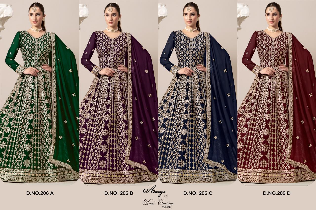 Aanaya Vol 206 Unstitched Kurti Gown Material Online India