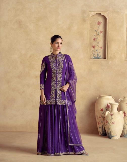 Aashirwad Chakori Chinon Silk Salwar Kameez Wholesale Catalog