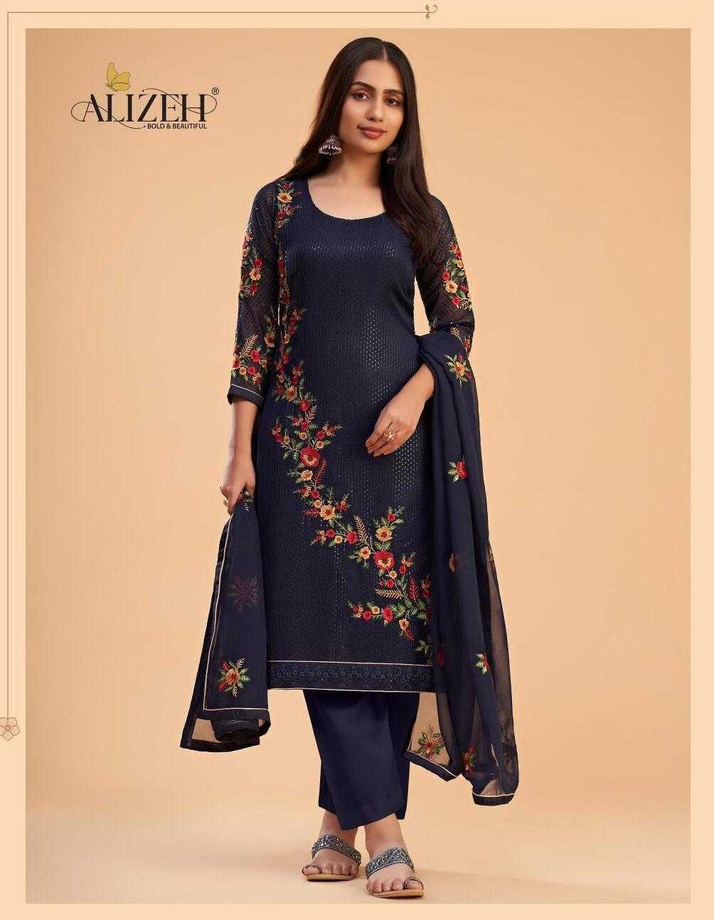 Alizeh Zaida Vol 12 designer Georgette Salwar Kameez Wholesale Catalog 