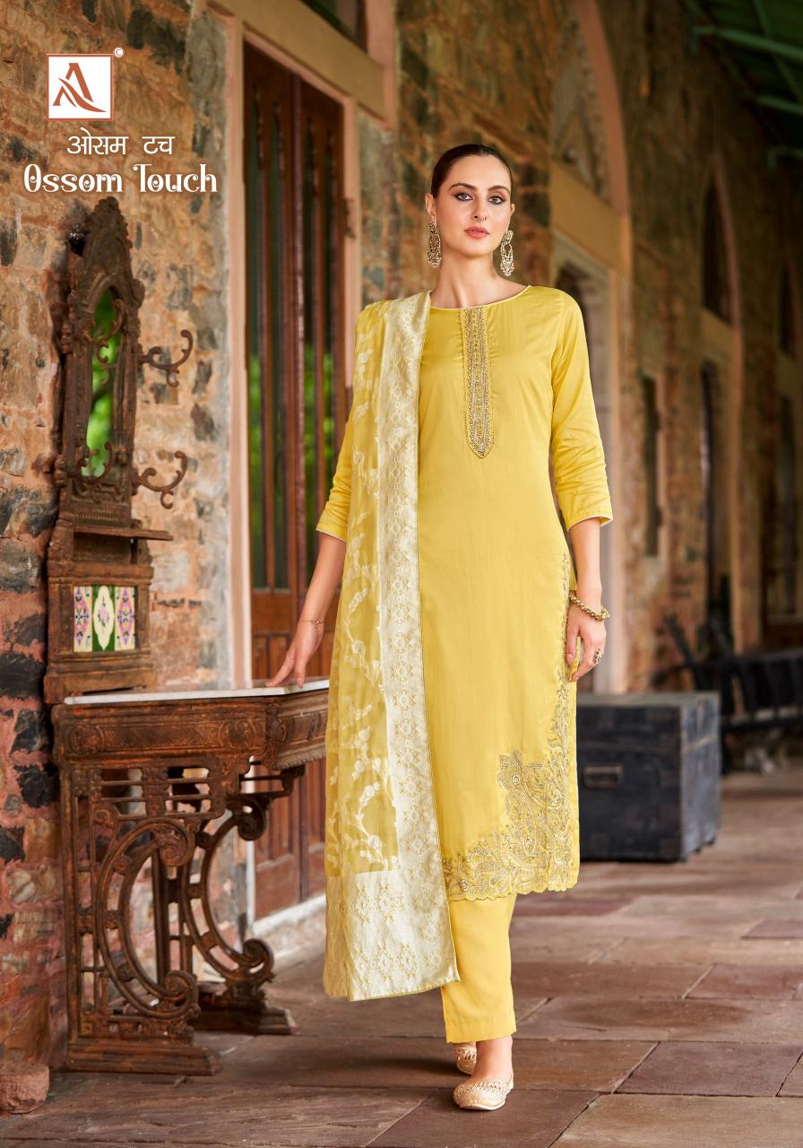Alok Ossom Touch Wholesale Cotton Dress Material Catalogue