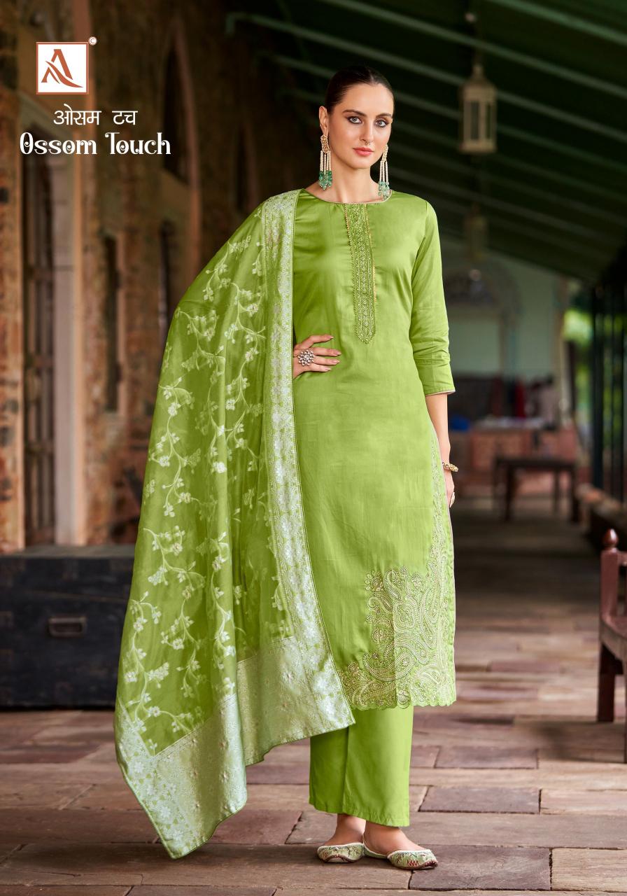 Alok Ossom Touch Wholesale Cotton Dress Material Catalogue