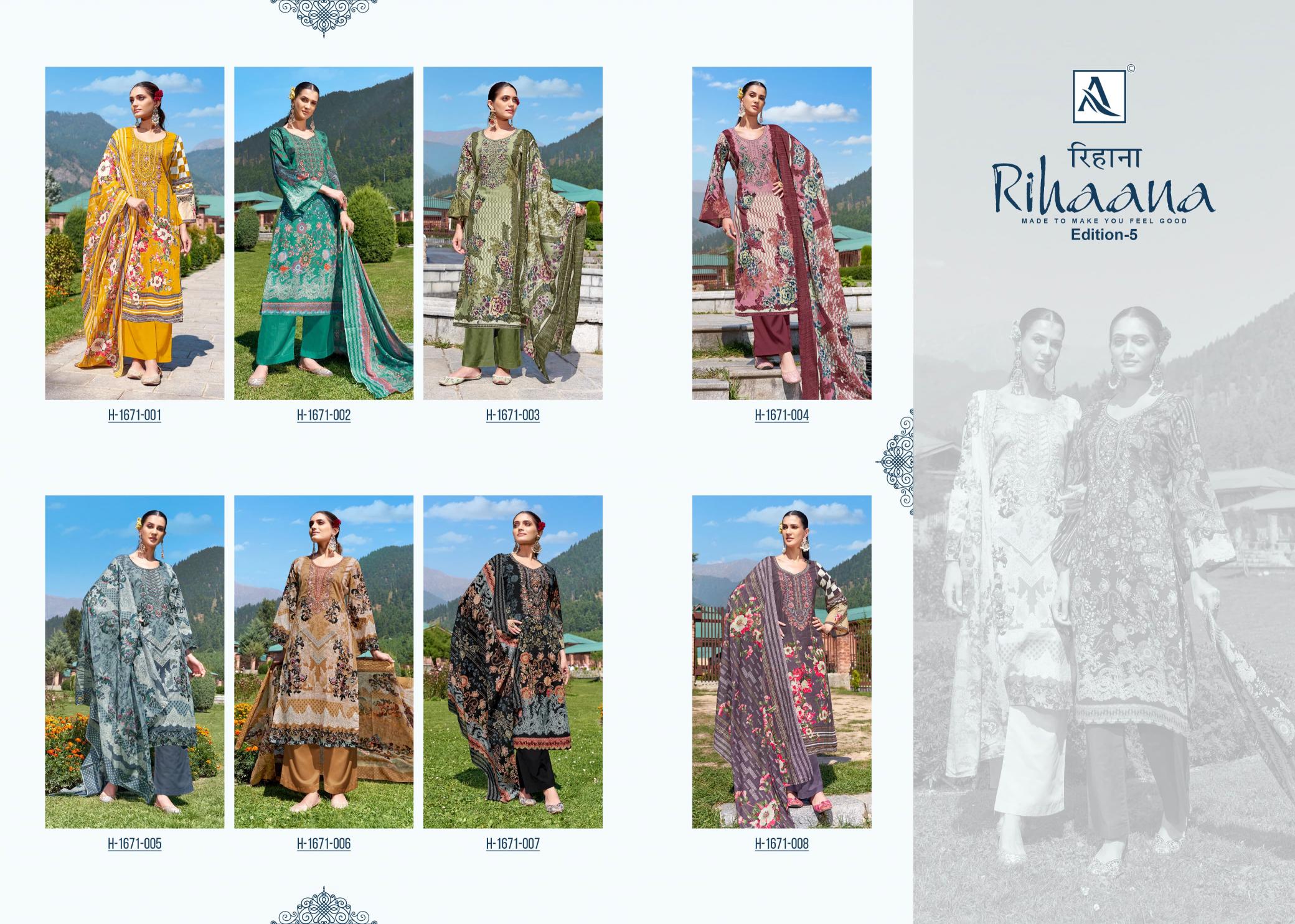 Alok Rihaana Vol 5 Wholesale Dress Materials in Charminar