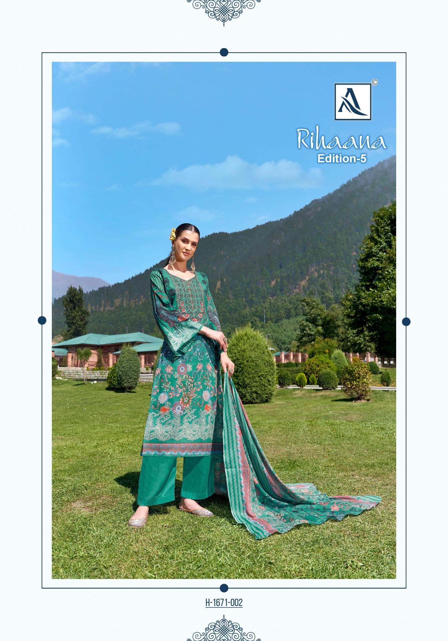 Alok Rihaana Vol 5 Wholesale Dress Materials in Charminar