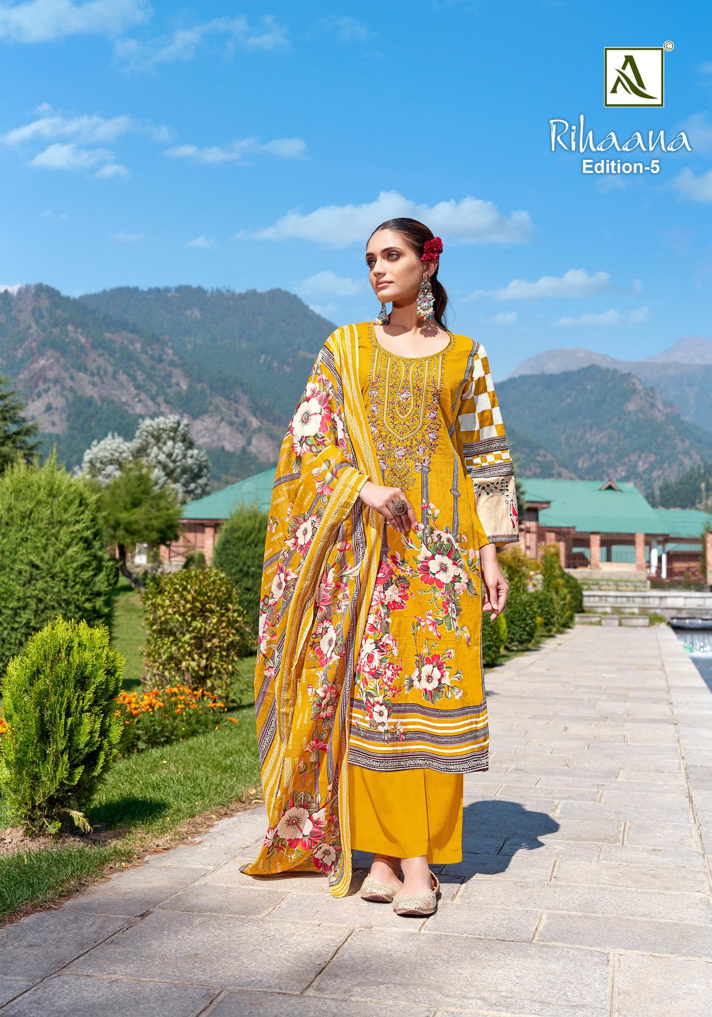 Alok Rihaana Vol 5 Wholesale Dress Materials in Charminar