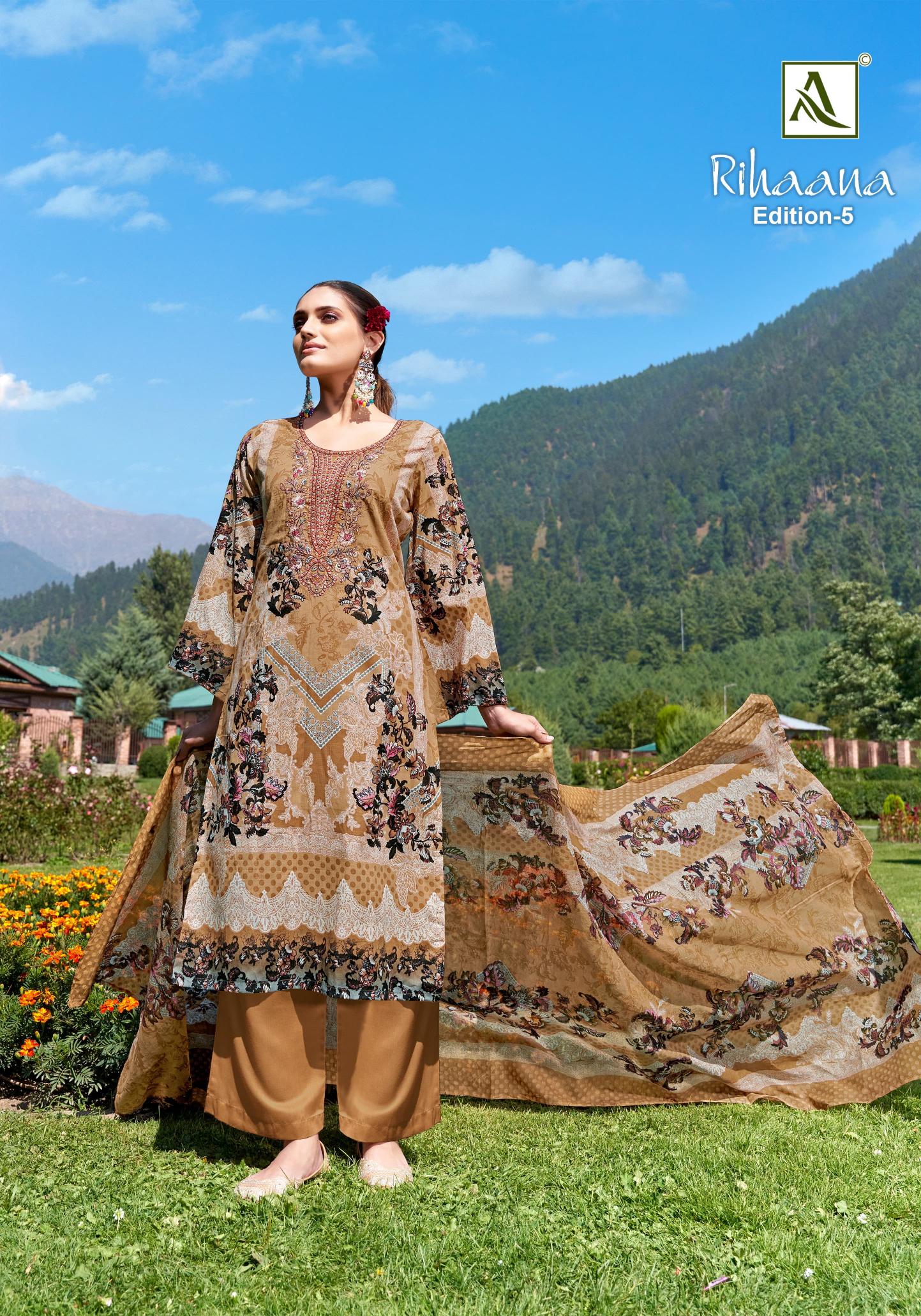 Alok Rihaana Vol 5 Wholesale Dress Materials in Charminar