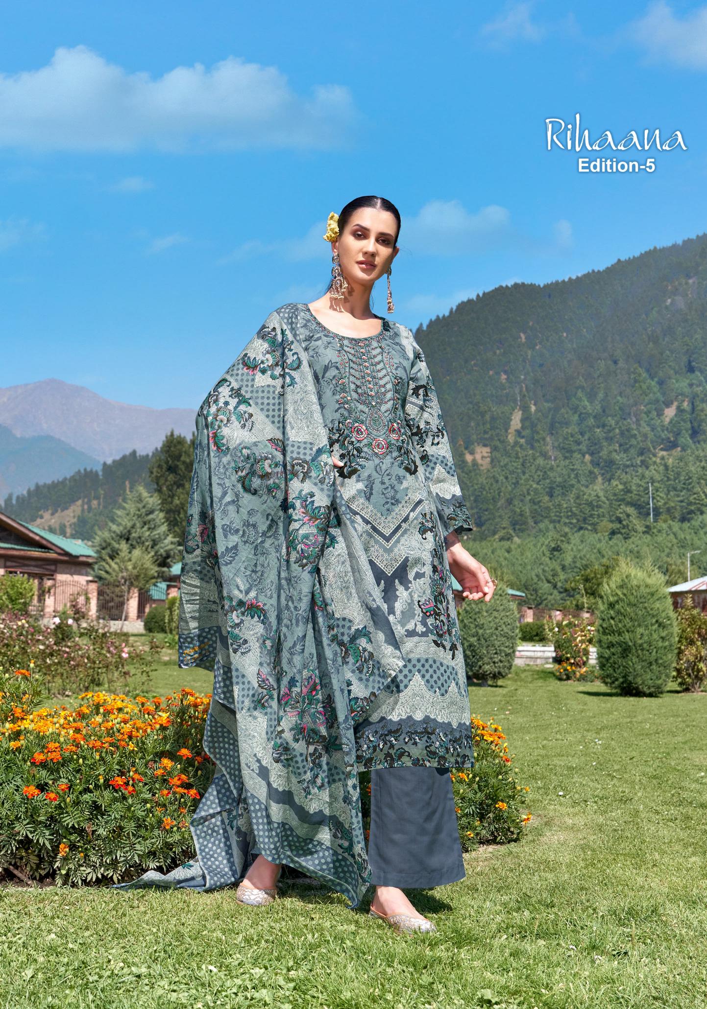 Alok Rihaana Vol 5 Wholesale Dress Materials in Charminar
