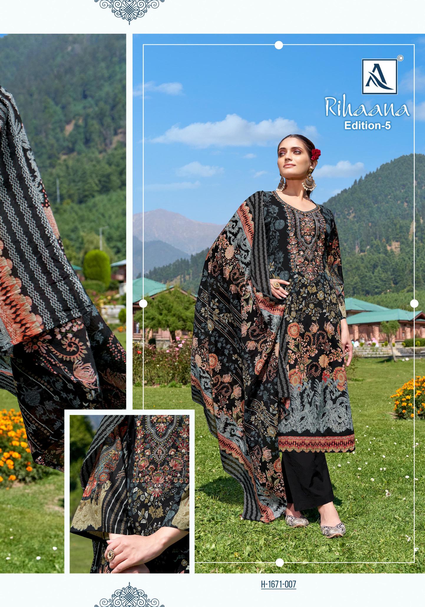 Alok Rihaana Vol 5 Wholesale Dress Materials in Charminar