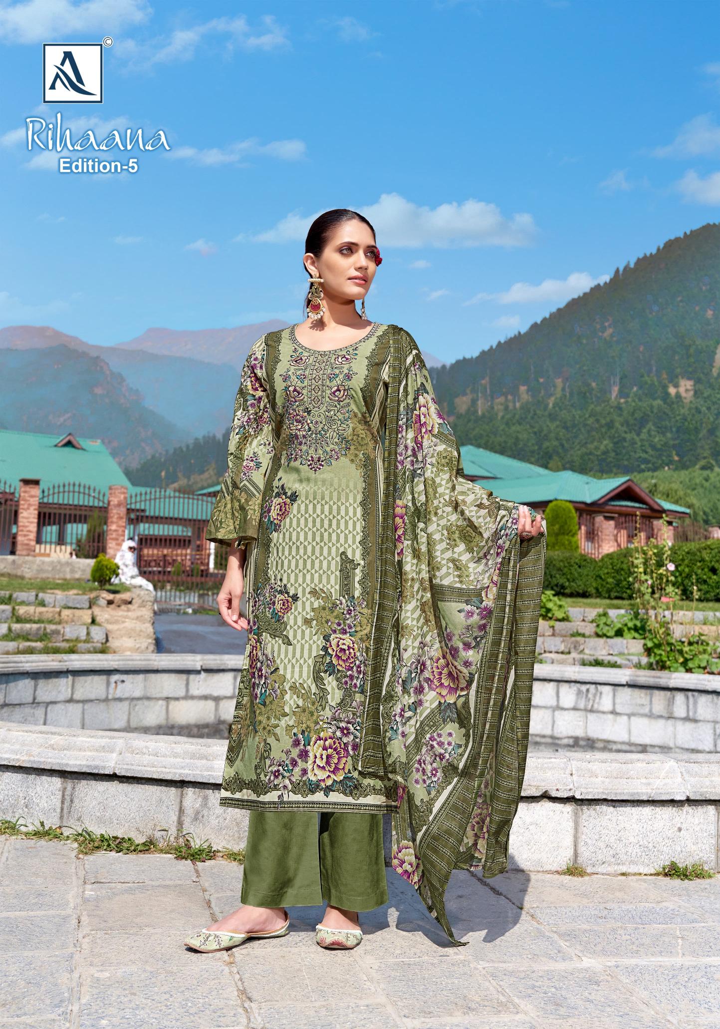 Alok Rihaana Vol 5 Wholesale Dress Materials in Charminar