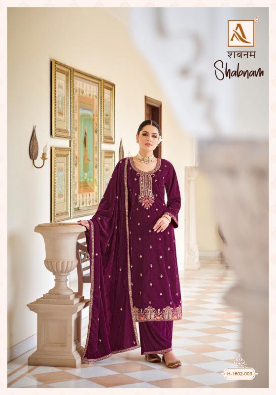 Alok Shabnam Embroidery Dress Material Wholesale Catalog
