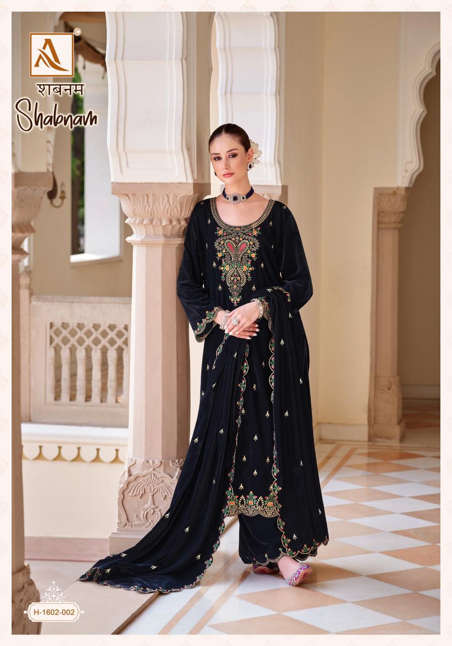 Alok Shabnam Embroidery Dress Material Wholesale Catalog