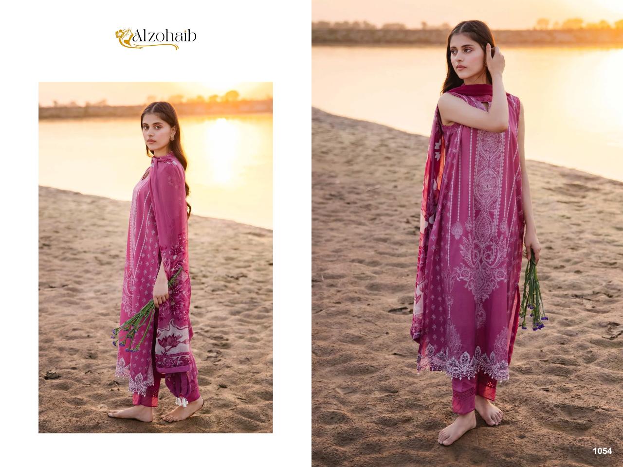 Alzohaib M Basics 2 Chiffon Dupatta Pakistani Suits Wholesale Catalog