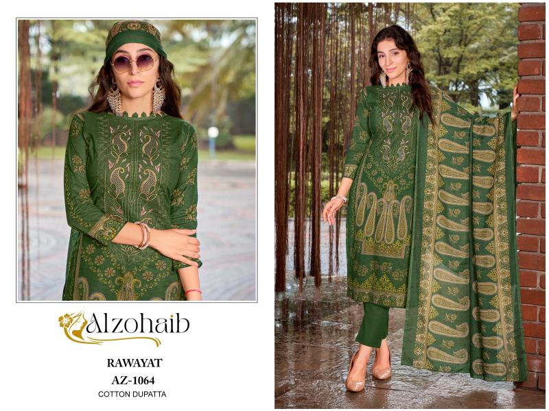 Alzohaib Rawayat Cotton Dupatta Pakistani Suits Wholesale Catalog