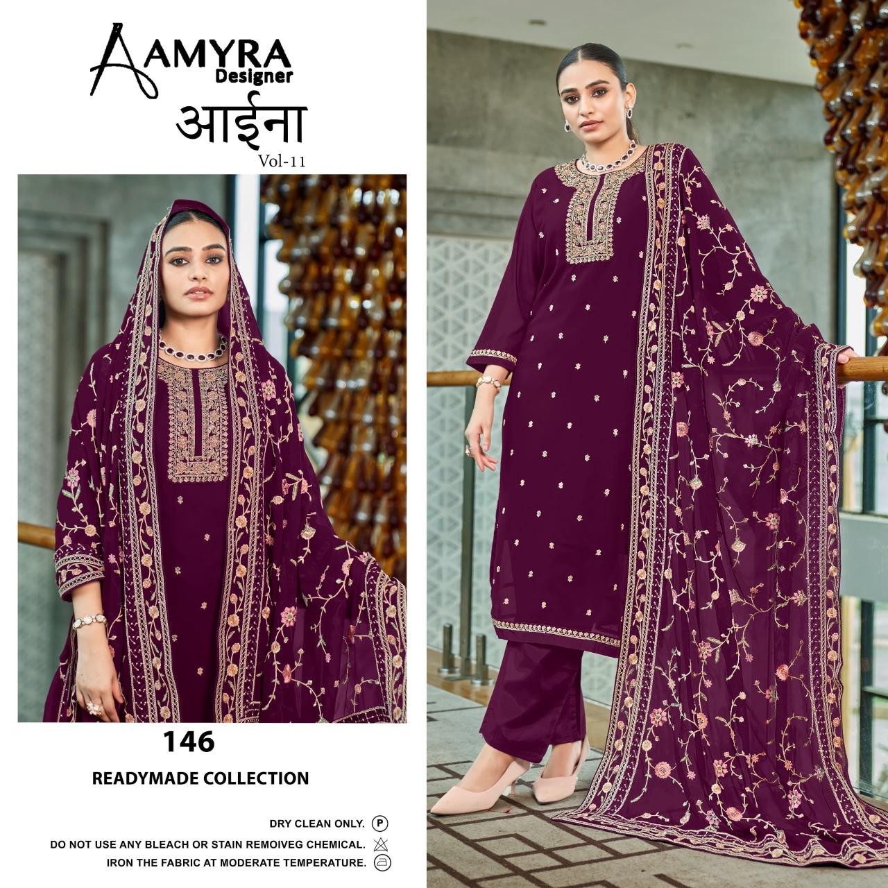 Amyra Aaina Vol 11 Georgette Salwar Kameez Wholesale Catalog