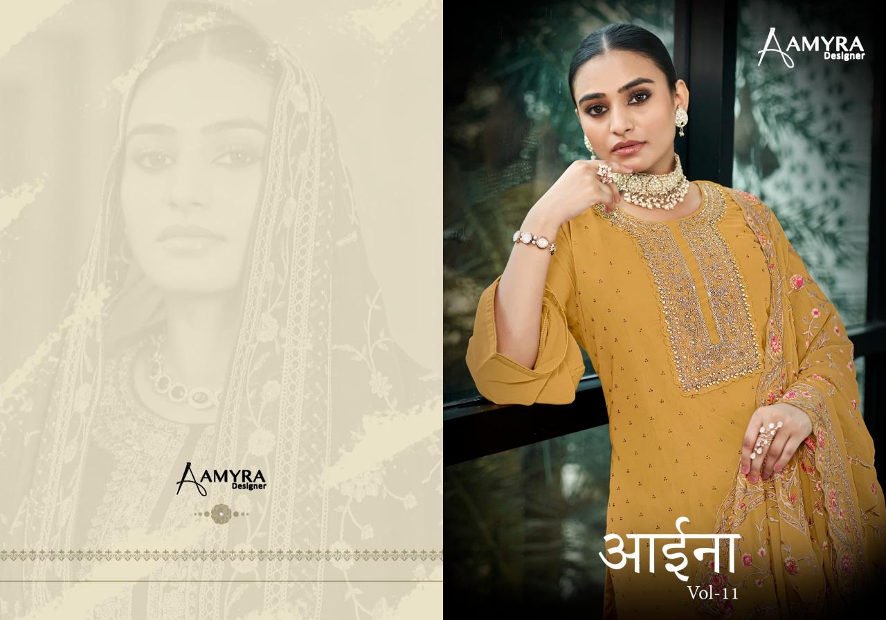 Amyra Aaina Vol 11 Georgette Salwar Kameez Wholesale Catalog