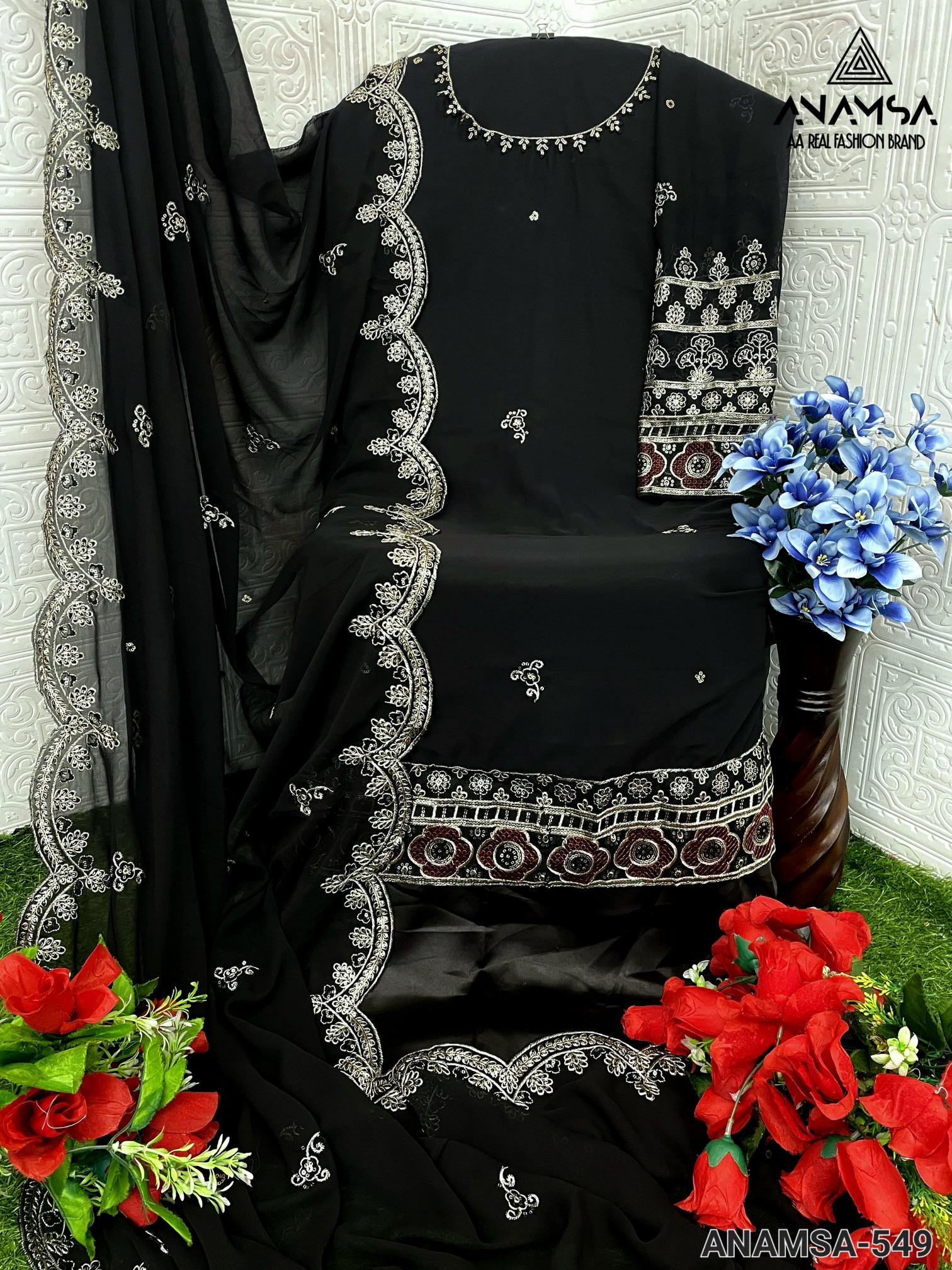 Anamsa 549 Georgette Pakistani Suits Wholesale Catalog