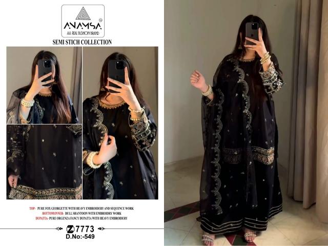 Anamsa 549 Georgette Pakistani Suits Wholesale Catalog