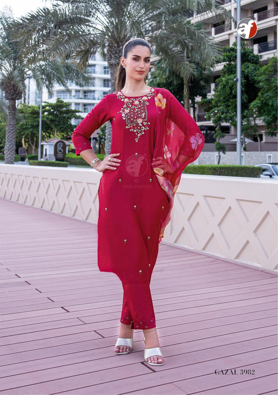 Anju Fabrics Gazal vol 5 Handloom Kurtis India