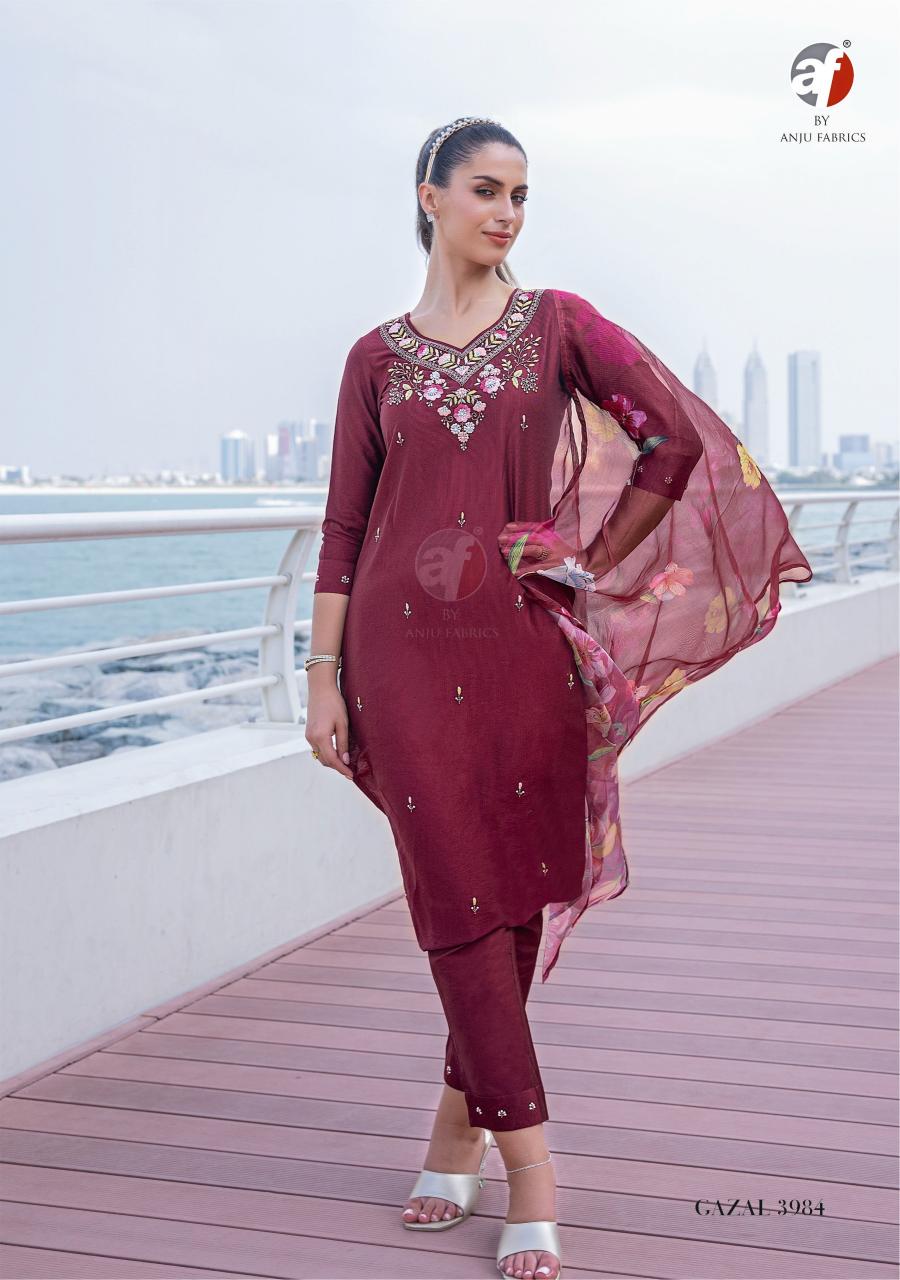 Anju Fabrics Gazal vol 5 Handloom Kurtis India
