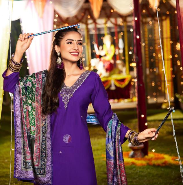 Anju Fabrics Shararat vol -8 Lavender Kurti Online India
