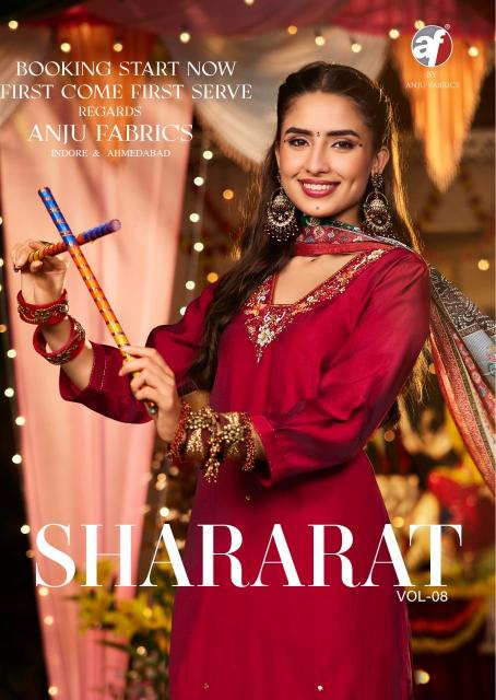 Anju Fabrics Shararat vol -8 Lavender Kurti Online India