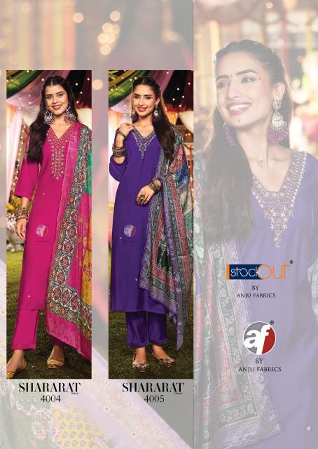 Anju Fabrics Shararat vol -8 Lavender Kurti Online India