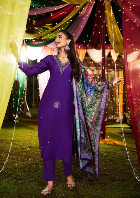 Anju Fabrics Shararat vol -8 Lavender Kurti Online India