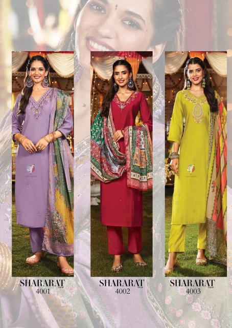 Anju Fabrics Shararat vol -8 Lavender Kurti Online India