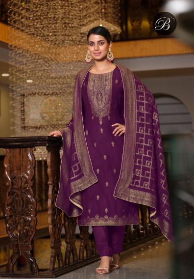 Belliza Nikhaar Viscose Masleen Designer tm Dress Materials Wholesale