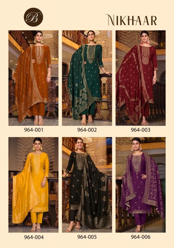 Belliza Nikhaar Viscose Masleen Designer tm Dress Materials Wholesale