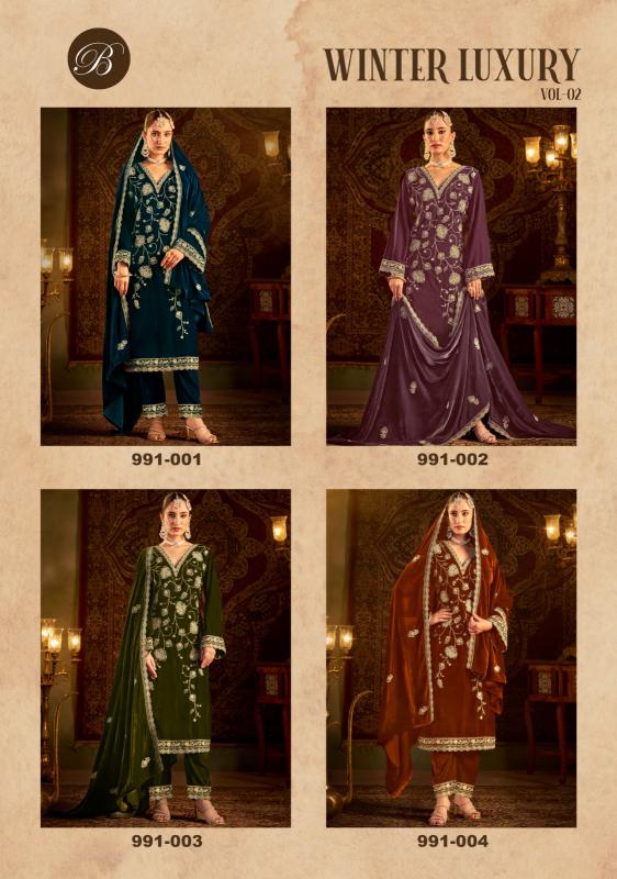 Belliza Winter Luxury Vol 2 Velvet Salwar Kameez Wholesale Catalog