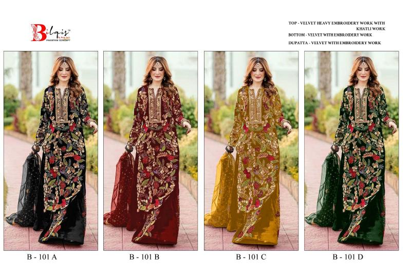 Bilqis B 101 A To D Salwar Kameez Wholesale Catalog
