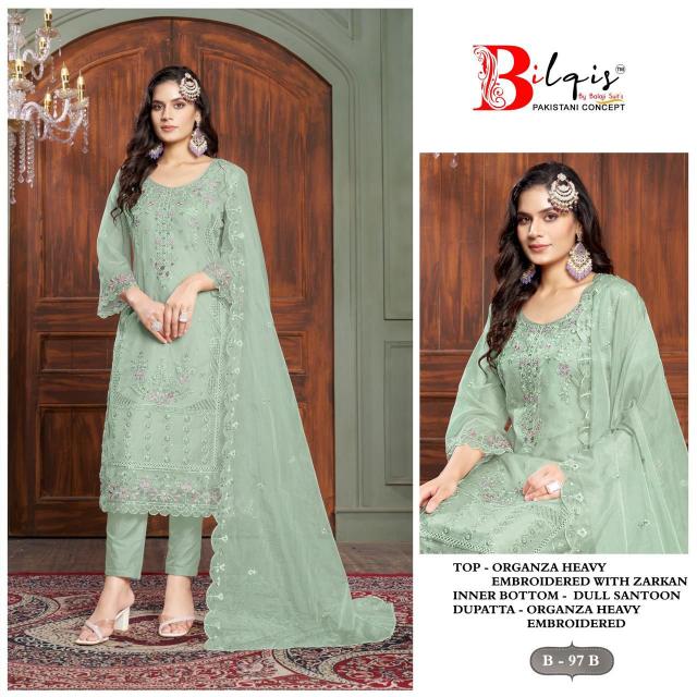 Bilqis B 97 A to D Pakistani Suits Wholesale Catalog